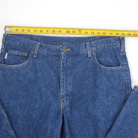 Carhartt Relaxed Fit Blue Jeans Workwear Mens Size 40x32 - Picture 9 of 11